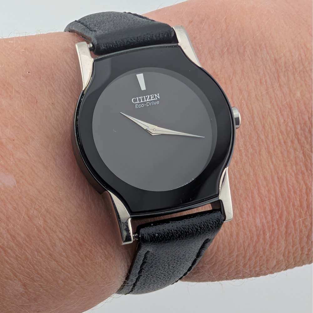 Citizen Eco Drive Stiletto G620 S030676 Black Dial Womens Watch Minimalist - Picture 3 of 10